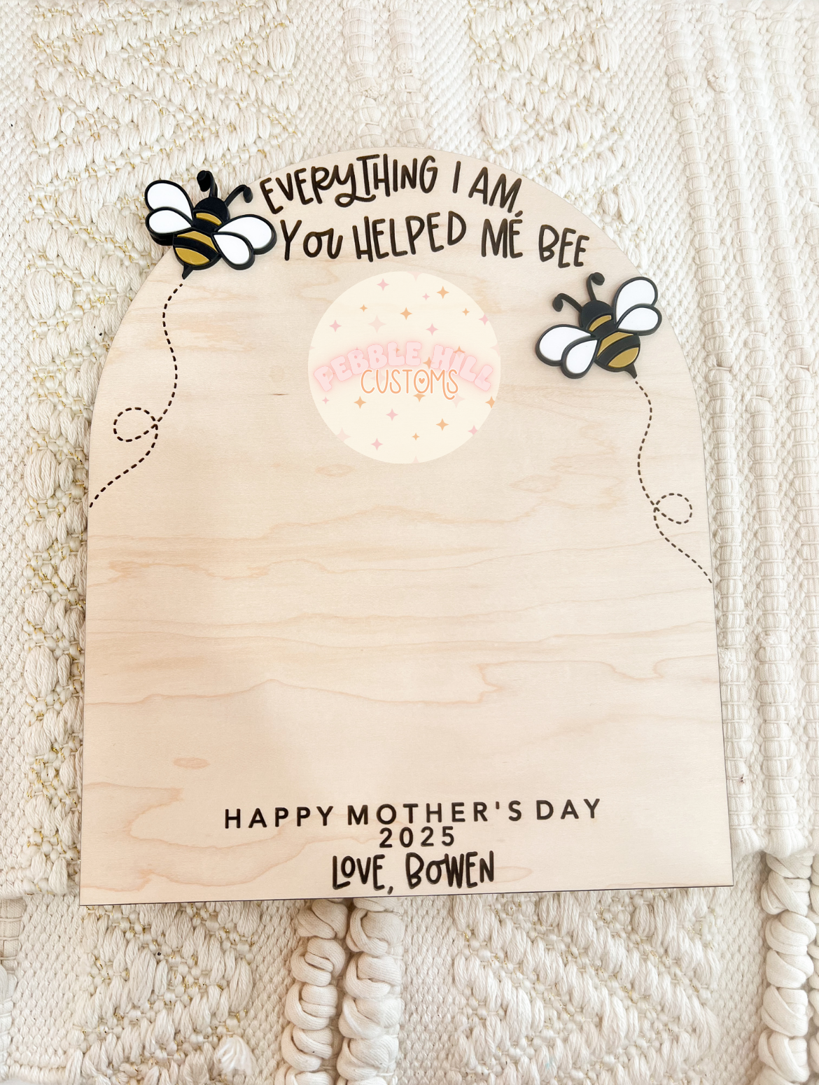 Bee Mother's Day Footprint Sign