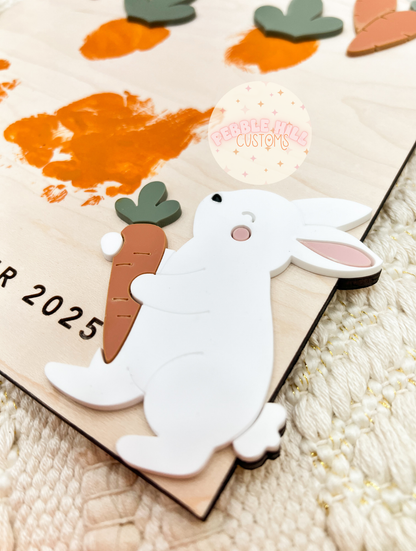 Carrot Easter Footprint Sign