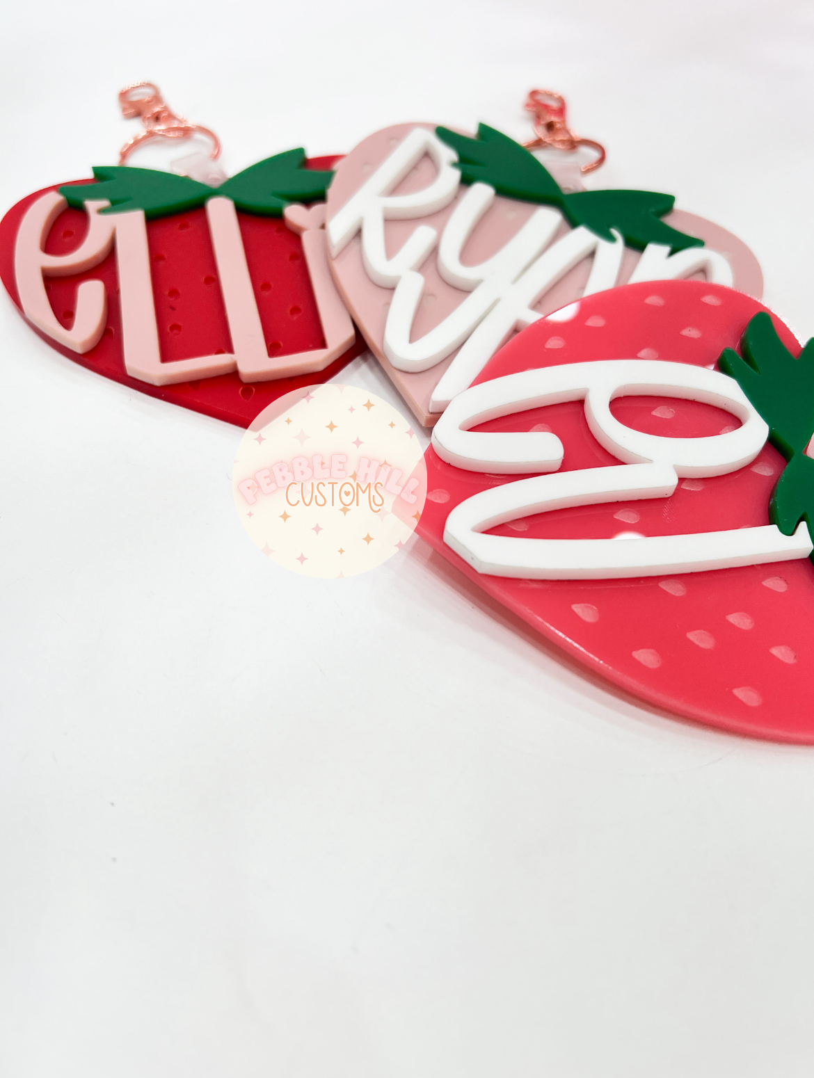 Strawberry Heart Tag