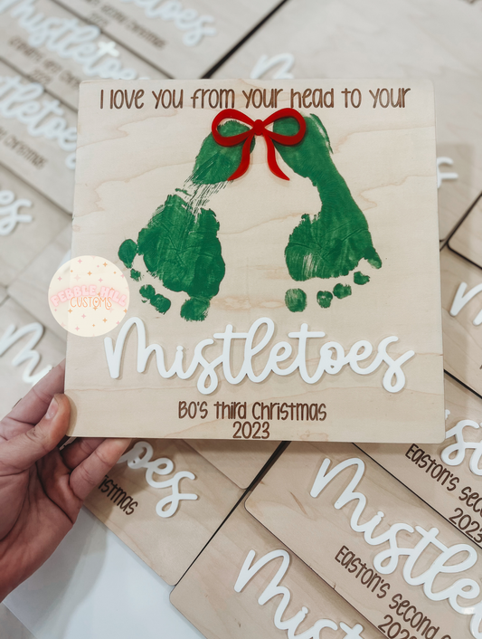 Mistletoes Footprint Sign