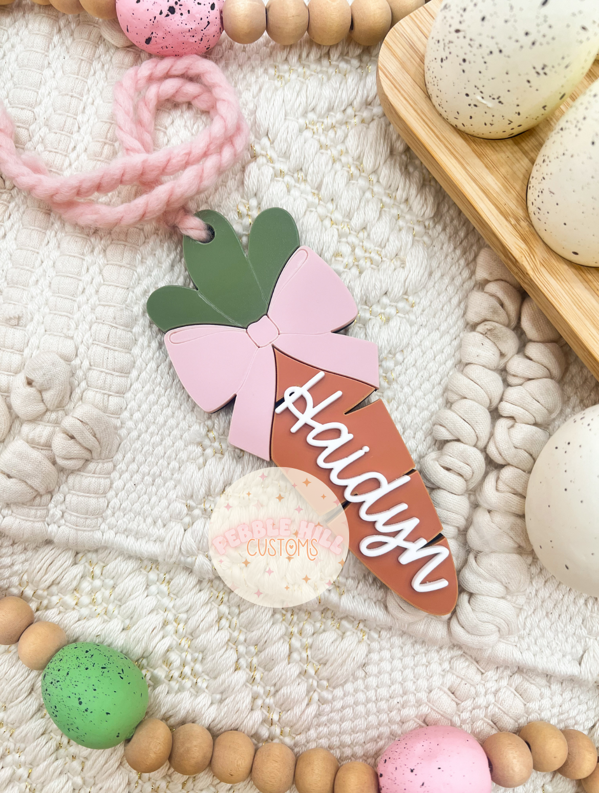 Bow Carrot Easter Tag