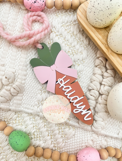 Bow Carrot Easter Tag