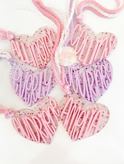 Pastel Glitter Hearts