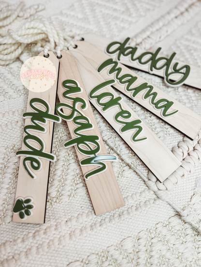 Double Acrylic Stocking Tags