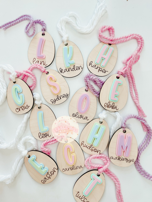 Wooden Egg Tags