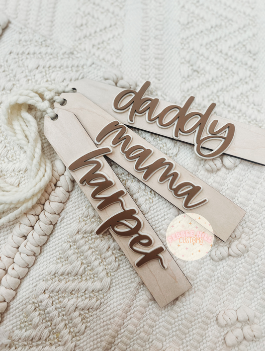 Double Layer Acrylic Stocking Tag