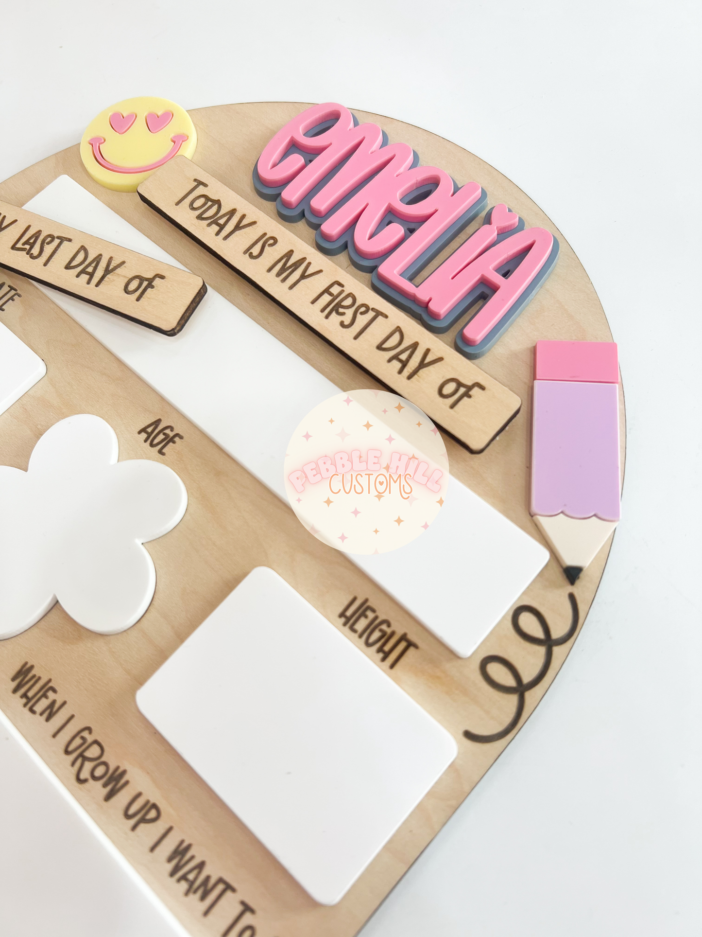 Rainbow Interchangeable School Sign