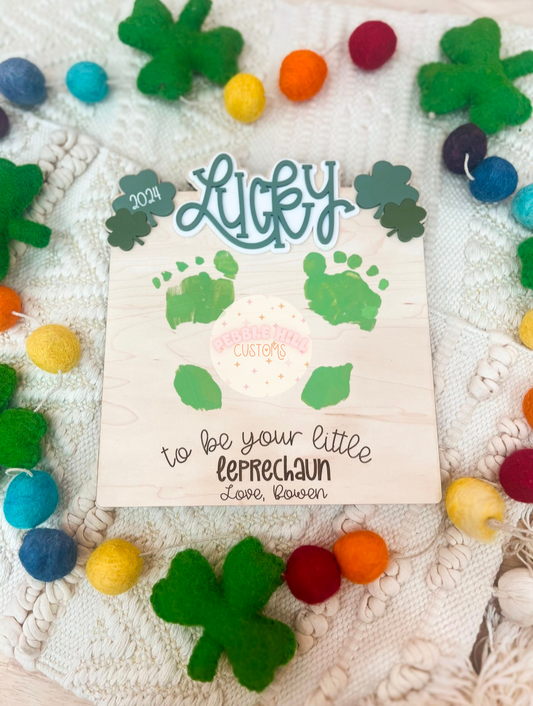 St. Patrick's Day Footprint Sign