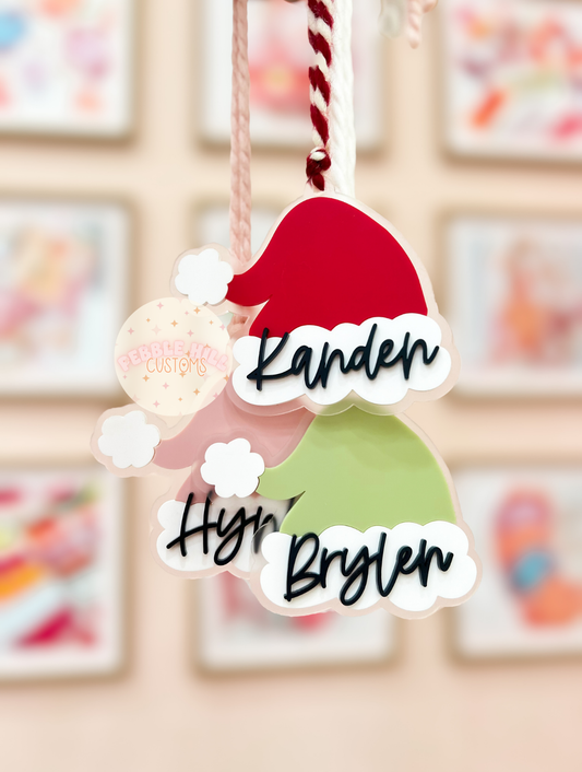 Santa Hat Tag