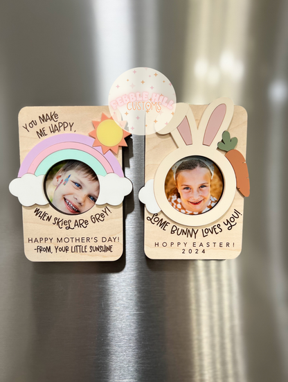 Easter Bunny Photo Fridge Magnet