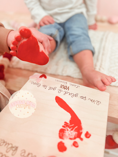 Valentine's Day Footprint Sign