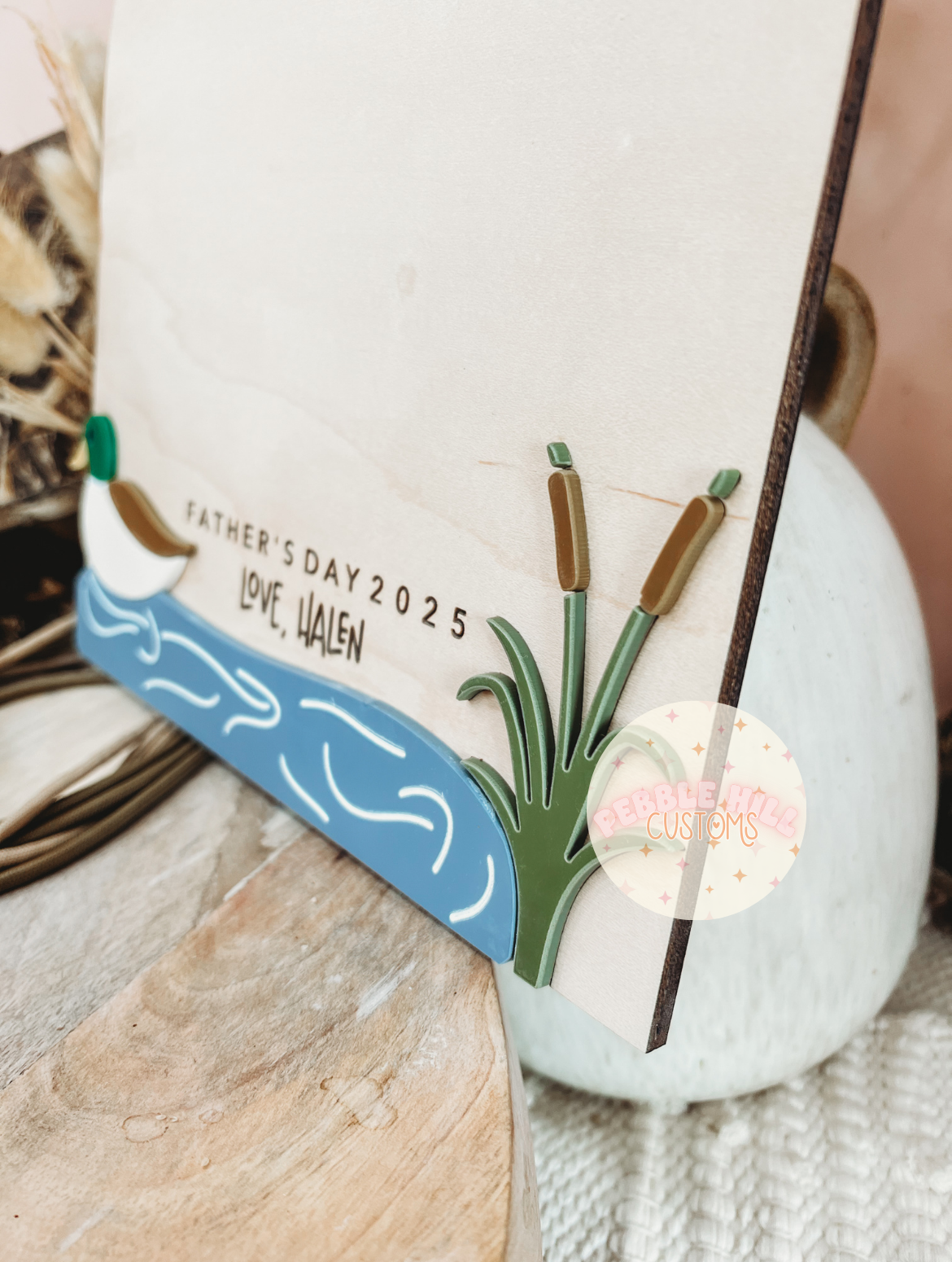Duck Hunting Father's Day Handprint Sign
