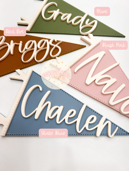 Pennant Flag Baby Name Sign