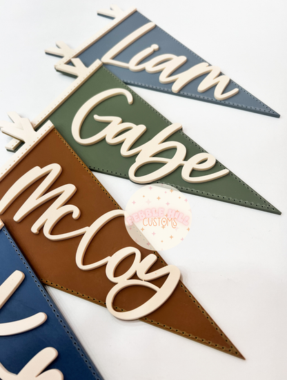 Pennant Flag Baby Name Sign
