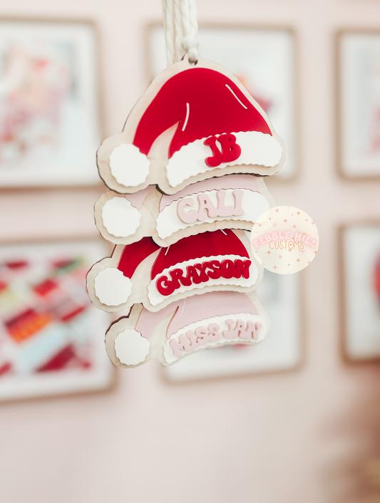 Santa Hat Tag