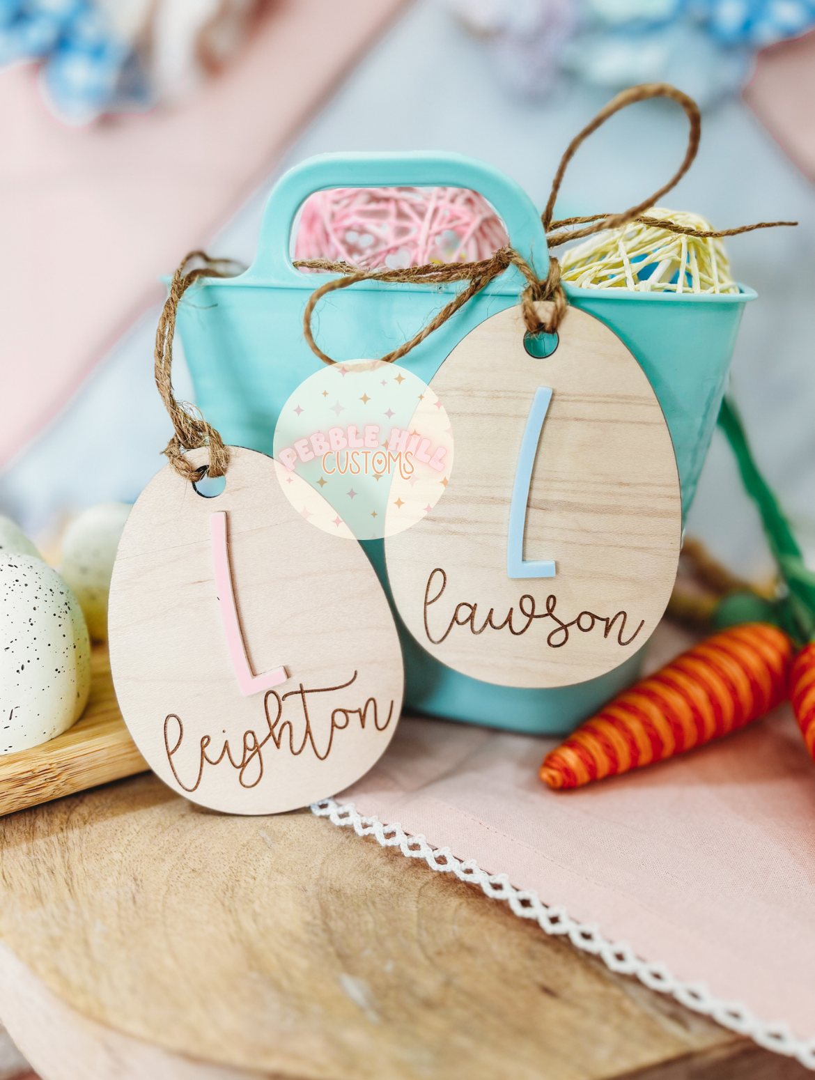 Wooden Egg Tag