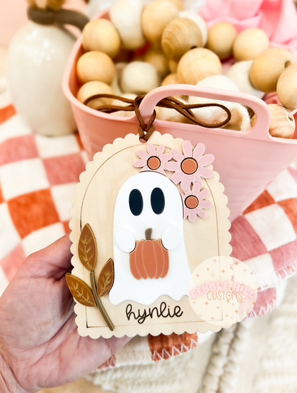 Floral Ghost Arch Tag