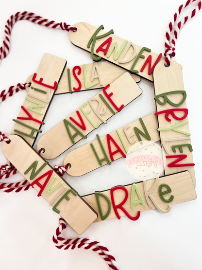 Christmas Ombre Stocking Tags