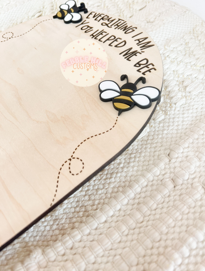 Bee Mother's Day Footprint Sign