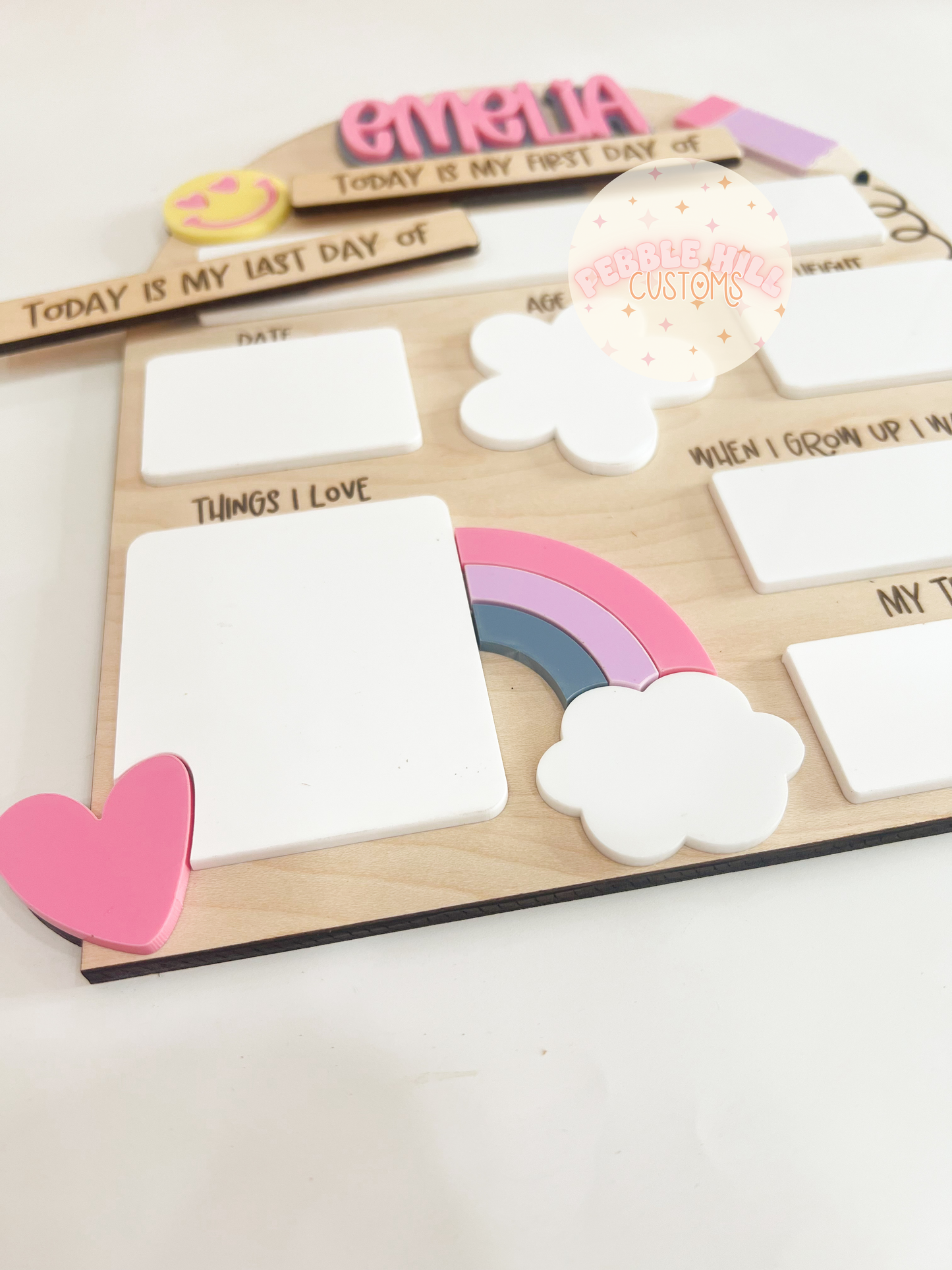 Rainbow Interchangeable School Sign