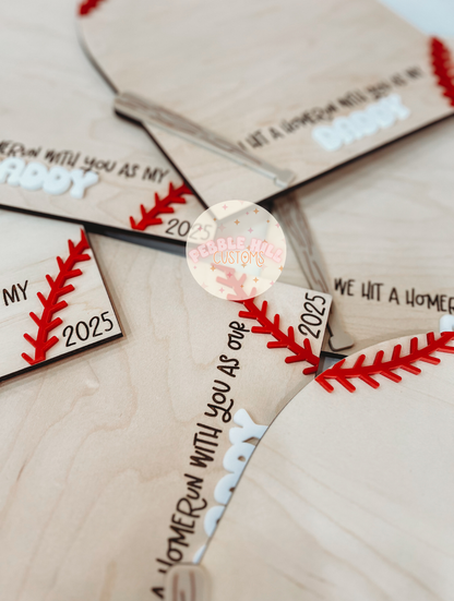 Baseball Father's Day Handprint Sign