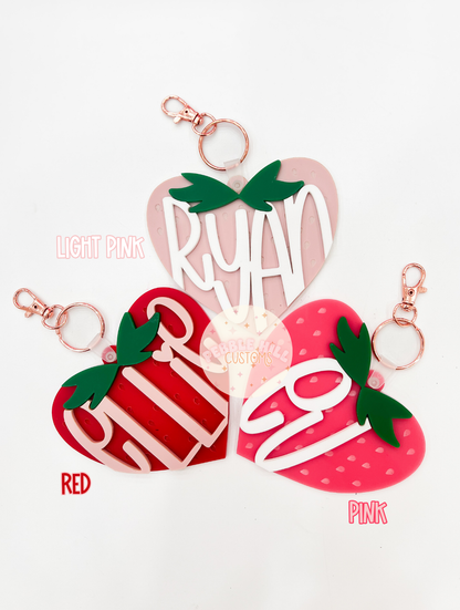 Strawberry Heart Tag