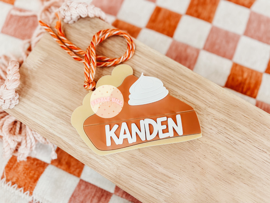 Pumpkin Pie Name Tag