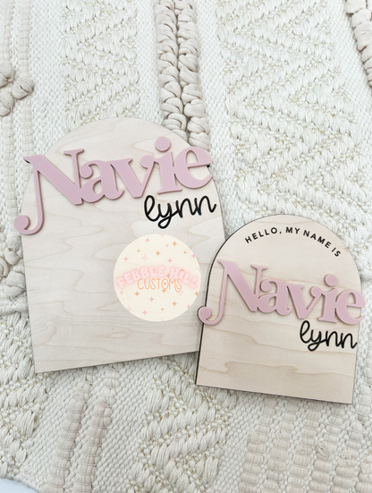 Baby Name Announcement Sign