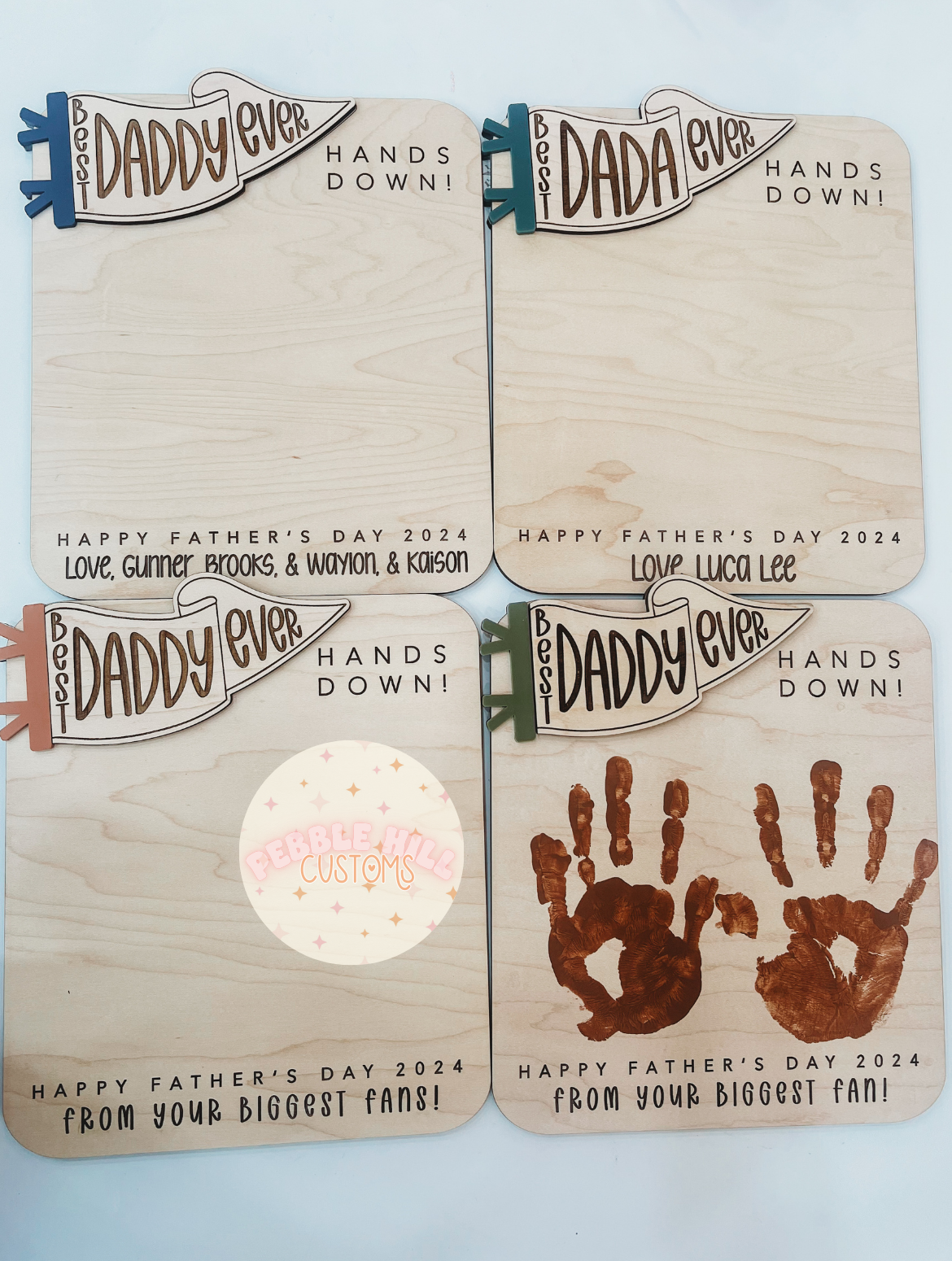 Pennant Father's Day Handprint Sign