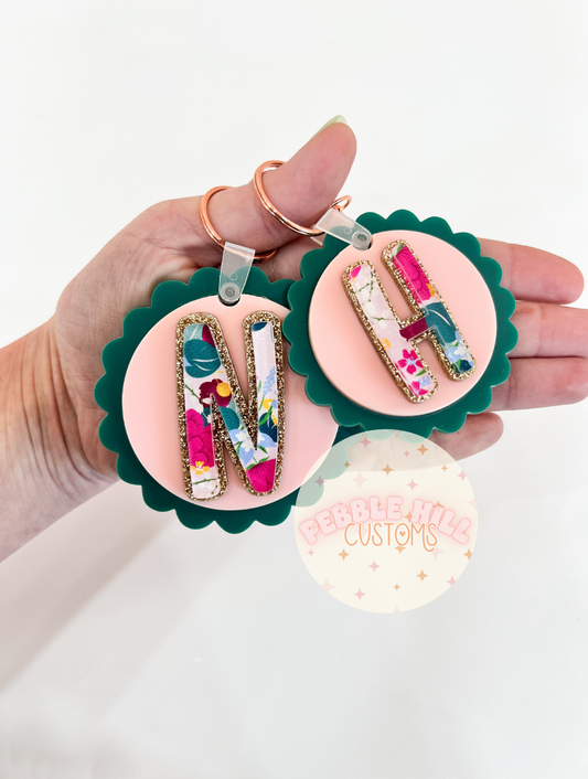 Floral Scallop Keychain