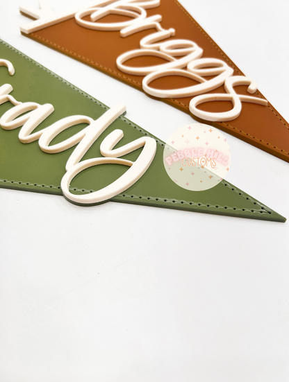 Pennant Flag Baby Name Sign