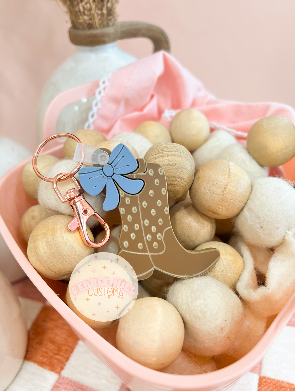 Bow Boot Keychain