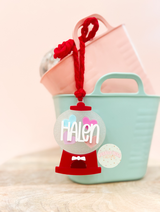 Bubblegum Dispenser Valentine's Tag