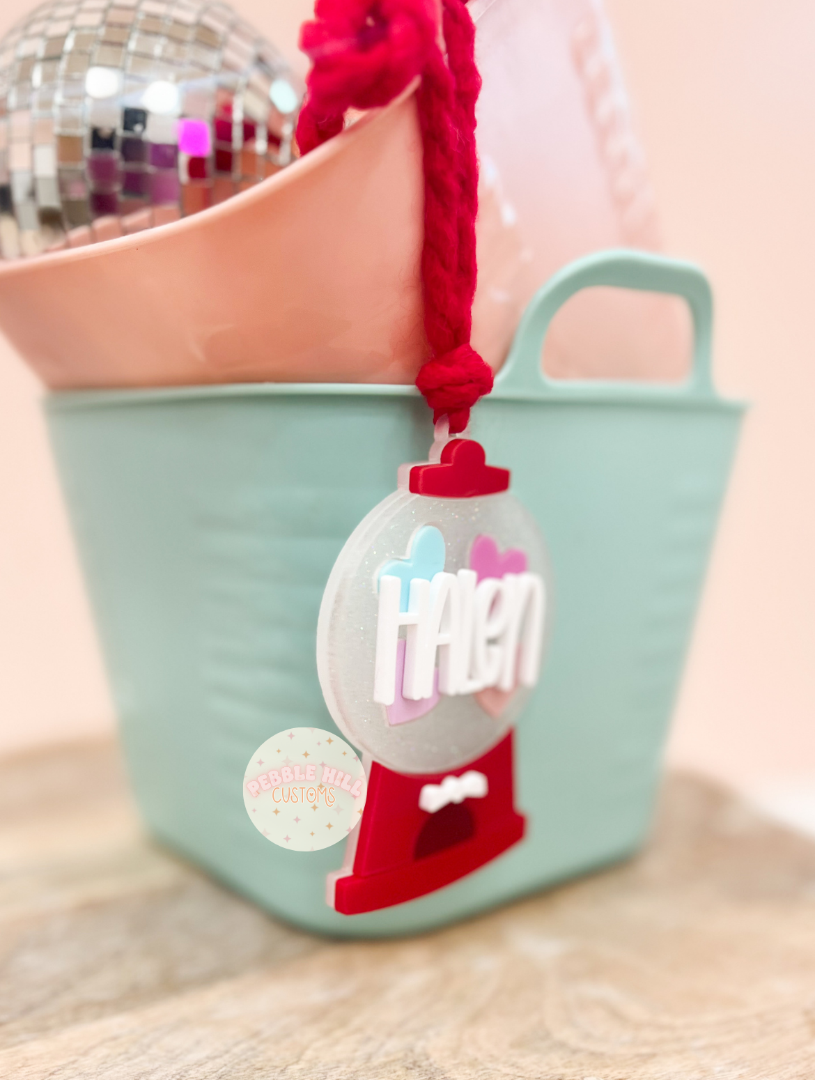 Bubblegum Dispenser Valentine's Tag