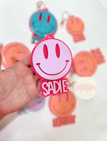 Smiley Backpack Tag