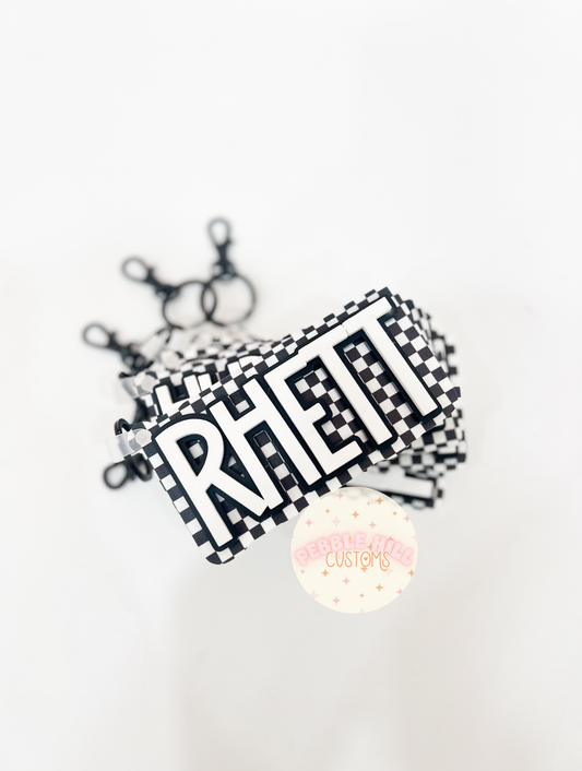 Checkered Backpack Tag