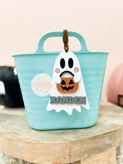 Ghost Candy Bucket Boo Basket Tag