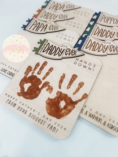 Pennant Father's Day Handprint Sign