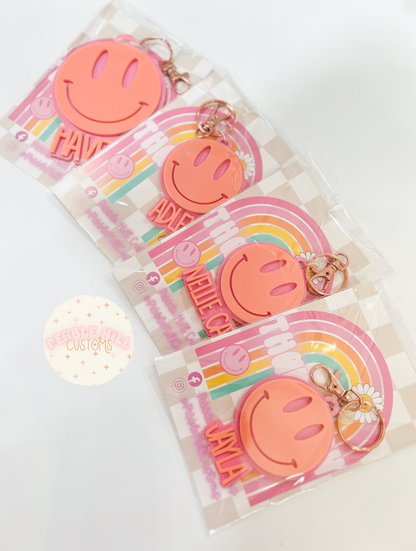 Smiley Backpack Tag