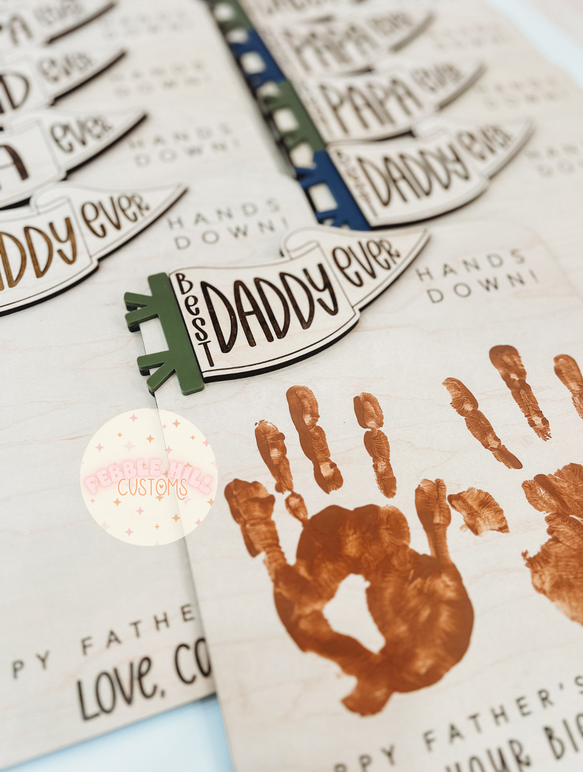 Pennant Father's Day Handprint Sign