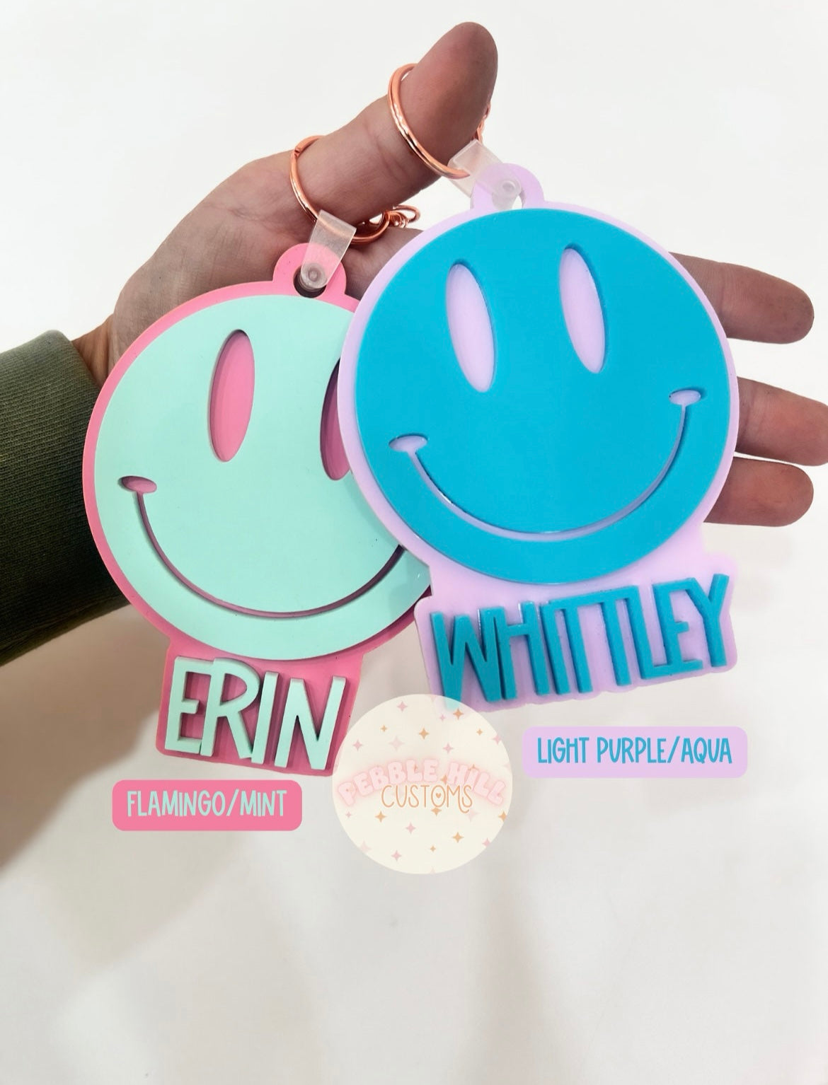 Smiley Backpack Tag