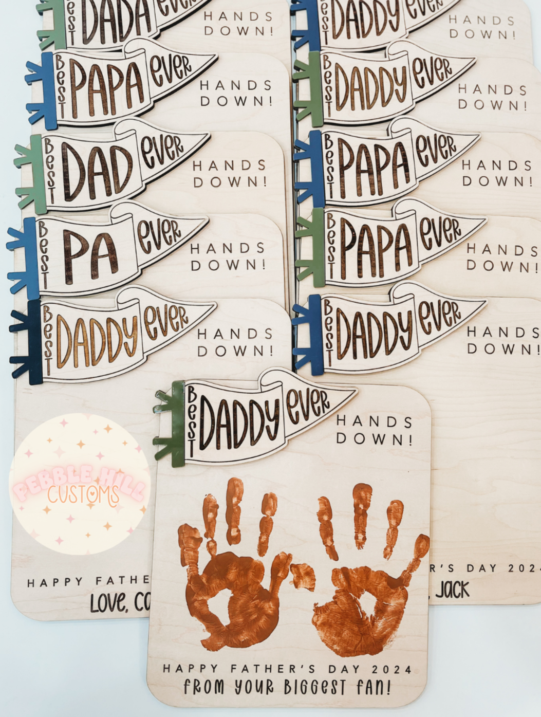 Pennant Father's Day Handprint Sign