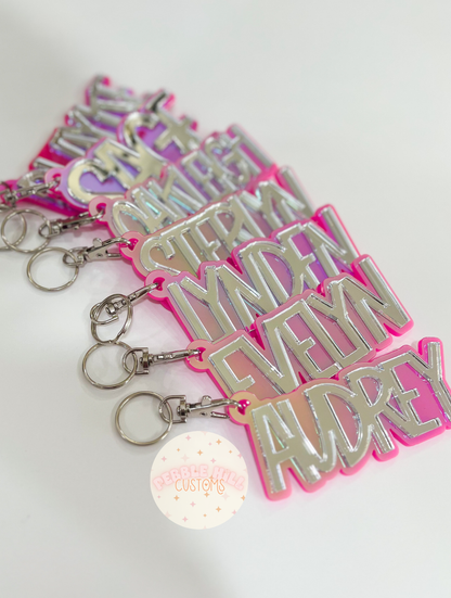 Pink Prism Backpack Tag