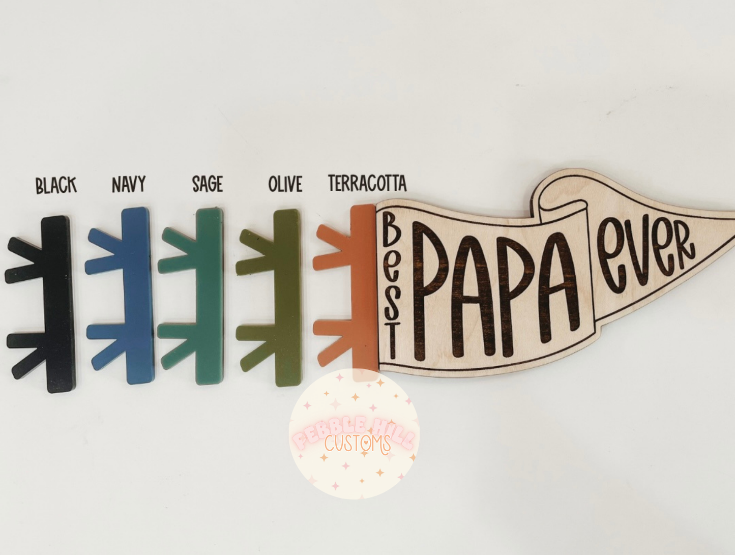 Pennant Father's Day Handprint Sign