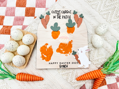 Carrot Easter Footprint Sign