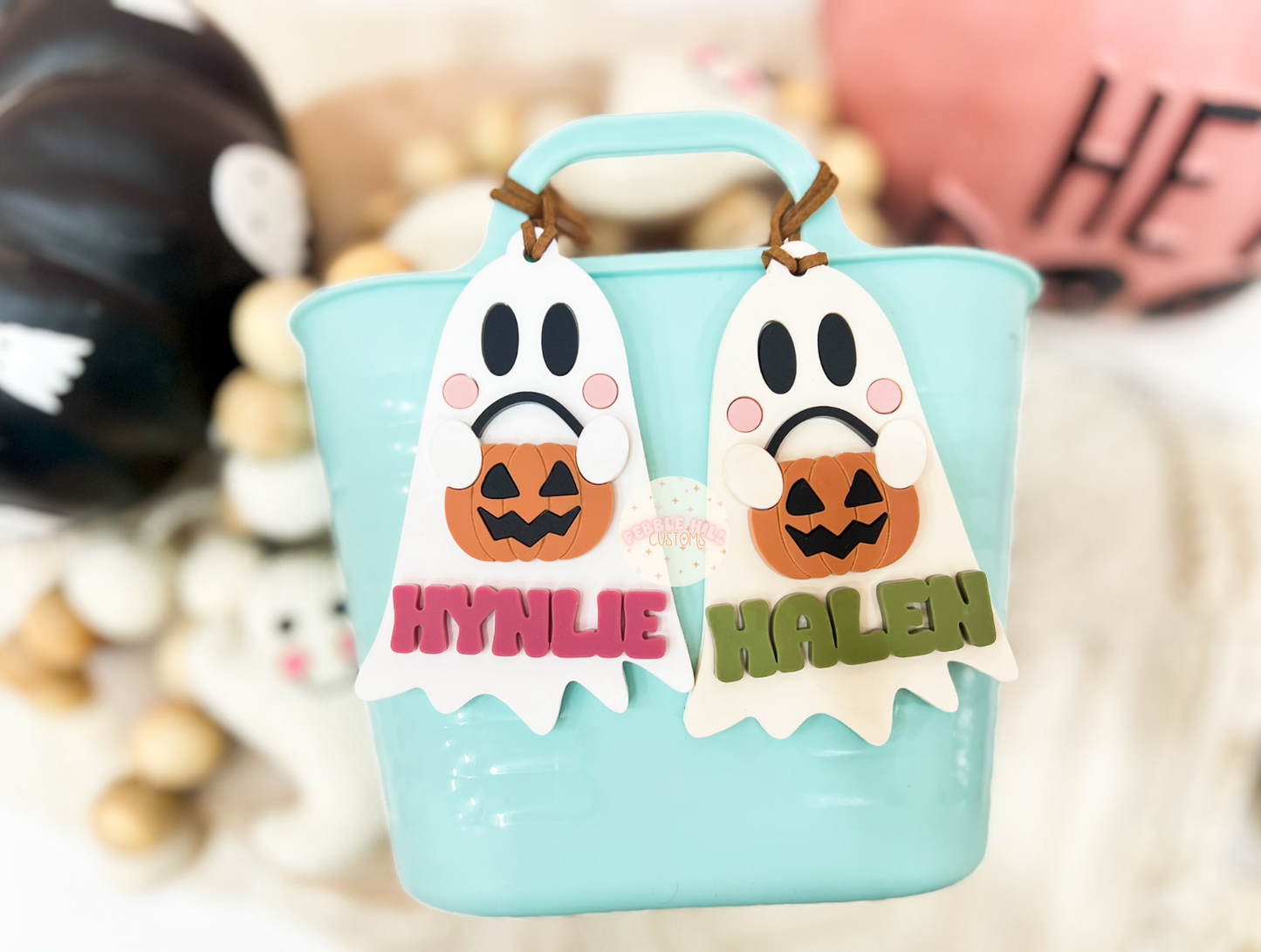 Ghost Candy Bucket Boo Basket Tag