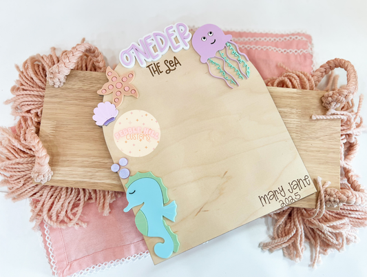 ONEder The Sea First Birthday Handprint Sign
